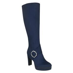 Impo Women's Orian Stretch Boots with Memory Foam, Midnight Blue Size 11M